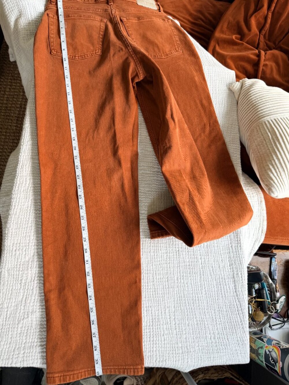 Everlane High Rise Jeans Rust Terracotta - Picture 8 of 9